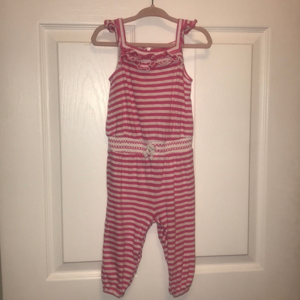 Ralph Lauren pink/white stripe romper